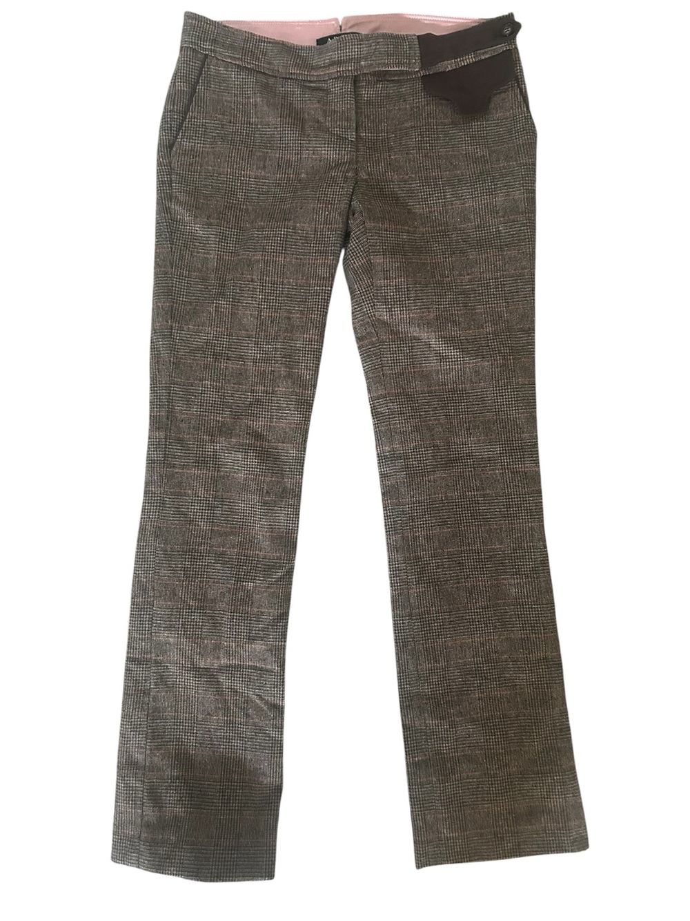 Y2K Vintage ABS by Allen Schwartz Women’s Plaid Brown Lined Pants Size 4